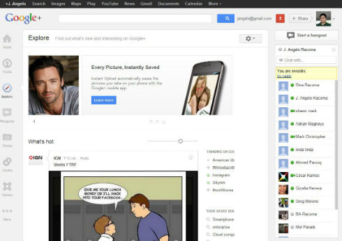 Google Plus decided to change feature recommended & in dynamic way