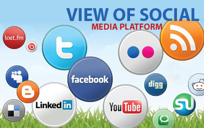 View of Social media platform